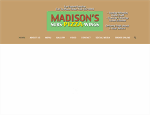 Tablet Screenshot of madisonspizza.com
